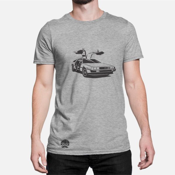 Koszulka z DeLorean - Szara