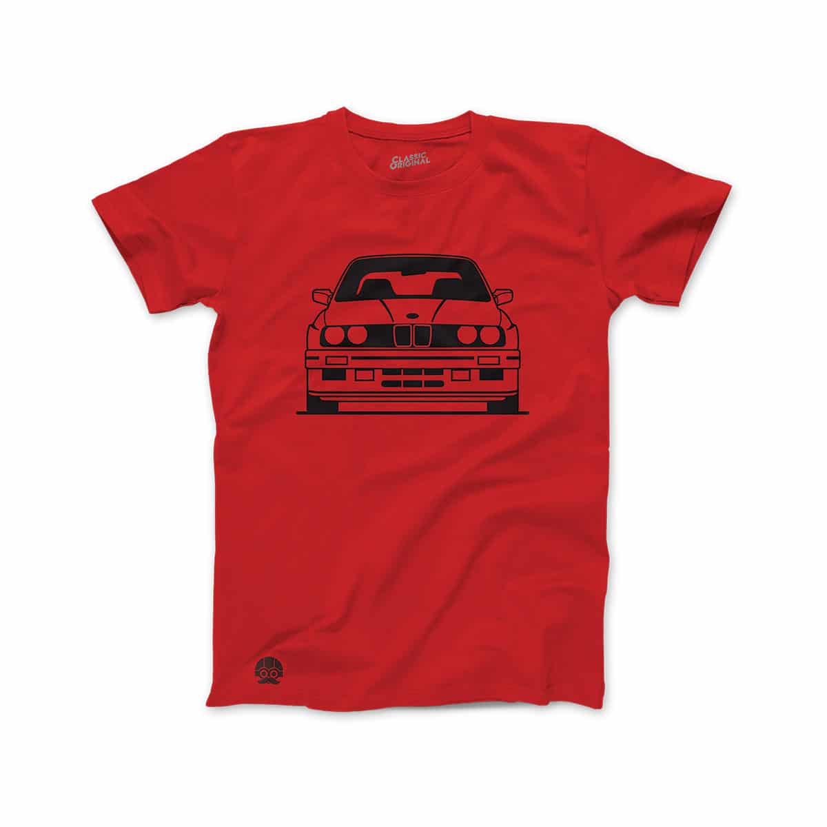 Czerwona koszulka dziecięca z BMW E30 M3