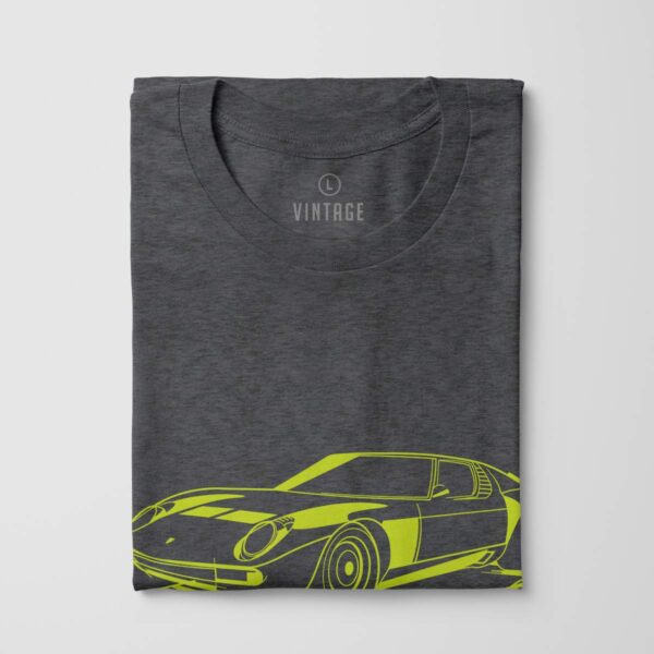 Koszulka z Lamborghini MIURA - Limonkowy
