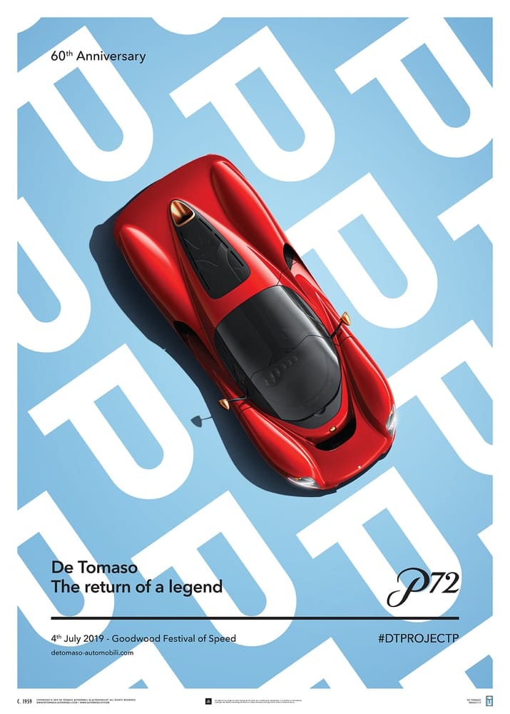 De Tomaso Project P – Top view – 2019 – Poster