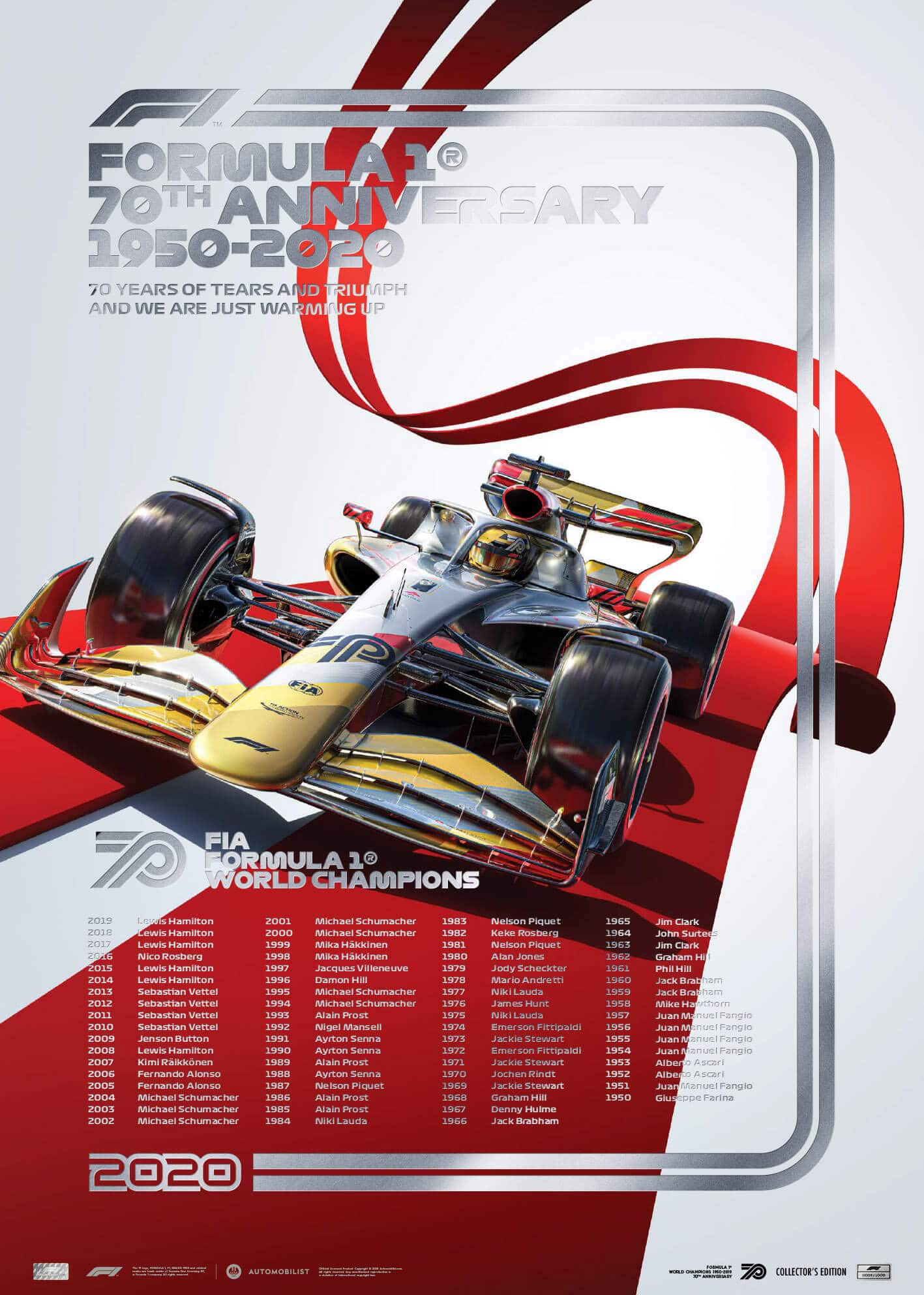 FIA FORMULA 1® WORLD CHAMPIONS 1950-2019 – 70TH ANNIVERSARY | Collector’s Edition