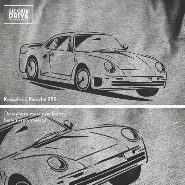 Koszulka z supersamochodem Porsche 959