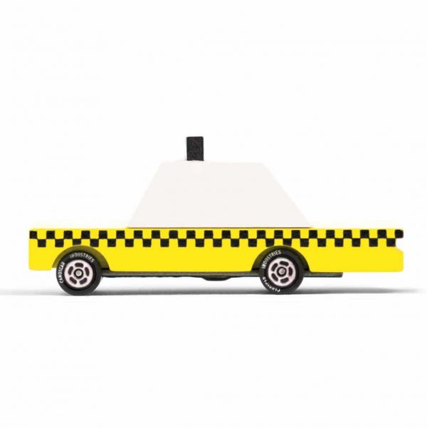 Candylab drewniany samochód Yellow Taxi