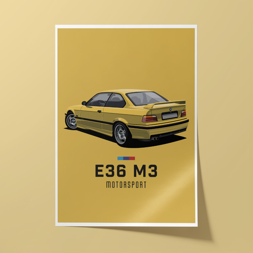 Poster E36 Yellow 05