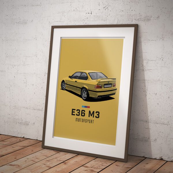 Poster E36 Yellow
