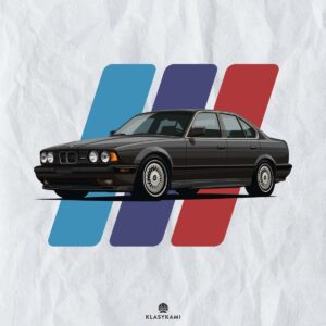 Czarna grafika z BMW E34 M5