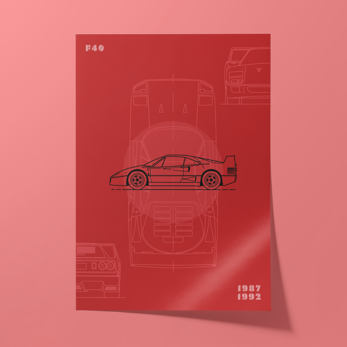Ferrari F40 Plakat 03