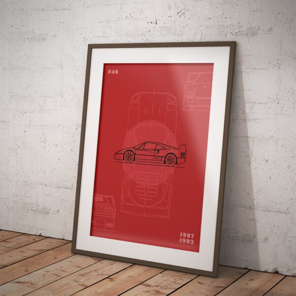 Ferrari F40 Plakat 04