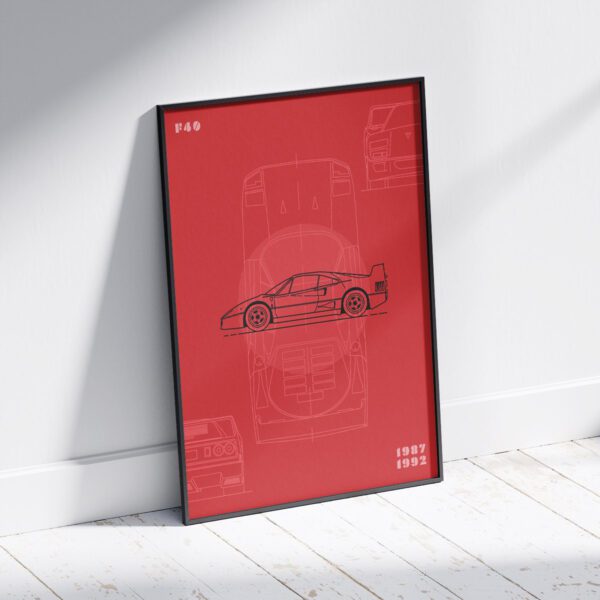 Ferrari F40 Plakat 05