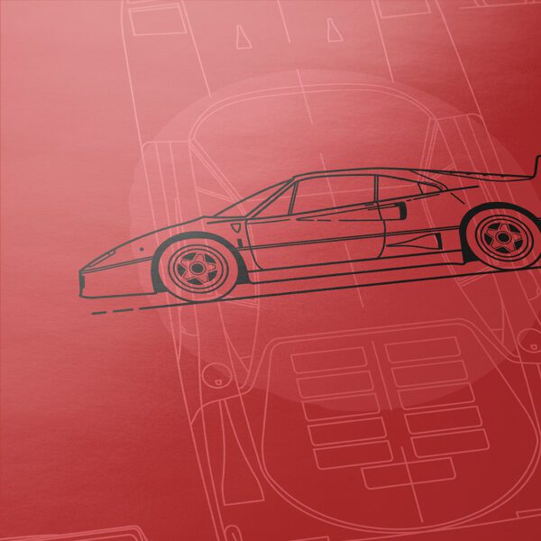 Ferrari F40 Plakat